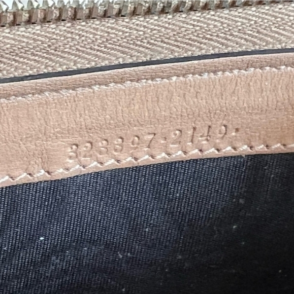 πGUCCI Micro Guccissima Nude Zip Around Wallet - Picture 8 of 9